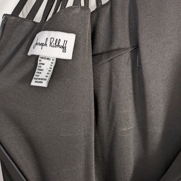 Vintage JOSEPH RIBKOFF black statement strap dress in size 8 - Picture 8 of 9